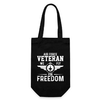 Vétéran de l’armée de l’air, nous volons pour la liberté - Sac à bouteille - noir - Devant