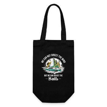 Catamaran Boat Sailboat Sailing Sailor - Gift Bag for Bottles - black - Front