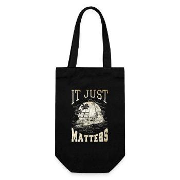 Catamaran Boat Sailboat Sailing Sailor Vintage - Gift Bag for Bottles - black - Front