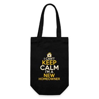 I Can't Keep Calm I'm A New Homeowner Housewarming - Geschenkbeutel für Flaschen - Schwarz - Vorne