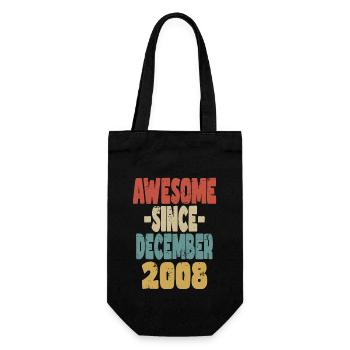 Awesome December 2008 - Gift Bag for Bottles - black - Front