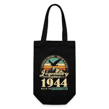 Legendary Since 1944 Vintage Birthday Gift - Gift Bag for Bottles - black - Front