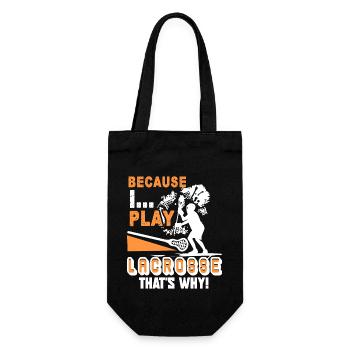 Lacrosse I Play Lacrosse - Gift Bag for Bottles - black - Front