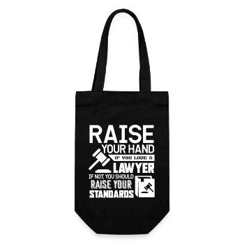 Lawyer Raise Your Hand If You Love A Lawyer - Gift Bag for Bottles - black - Front