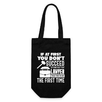 Try Doing What Lawyer Told You To Do - Gift Bag for Bottles - black - Front