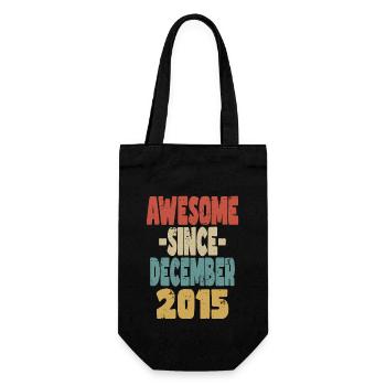 Awesome December 2015 - Gift Bag for Bottles - black - Front