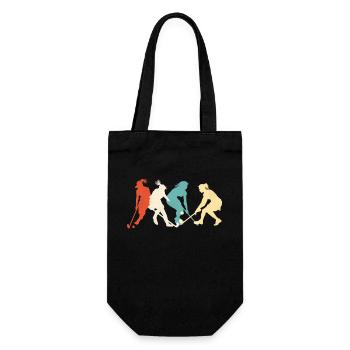 Hockey sur gazon rétro vintage - Sac à bouteille - noir - Devant