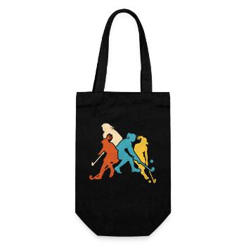 Field Hockey Retro Vintage - Gift Bag for Bottles - black - Front