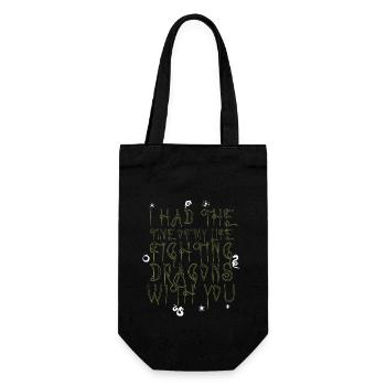 I Had The Time Of My Life Fighting Dragons - Gift Bag for Bottles - black - Front