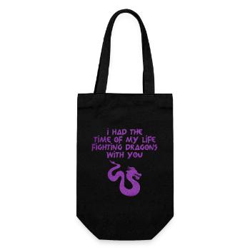 I Had The Time Of My Life Fighting Dragons - Gift Bag for Bottles - black - Front