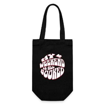 My Weekend is All Booked - Books English Teacher - Gift Bag for Bottles - black - Front