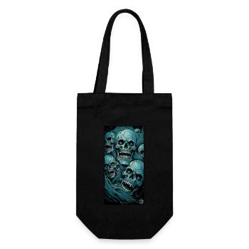 Peur de l’horreur des crânes de zombies - Sac à bouteille - noir - Devant