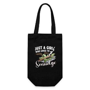 Smudge Sage Feather Spiritual Witchcraft Meditate - Gift Bag for Bottles - black - Front