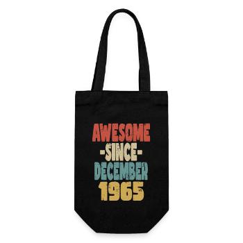 Awesome December 1965 - Gift Bag for Bottles - black - Front