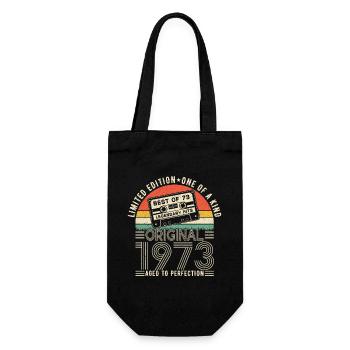 1973 - Vintage Geburtstag - Geschenkbeutel für Flaschen - Schwarz - Vorne