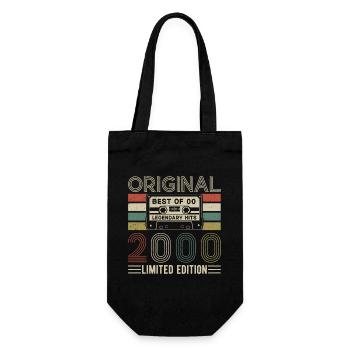 Thé d’anniversaire vintage des années 2000 - Sac à bouteille - noir - Devant