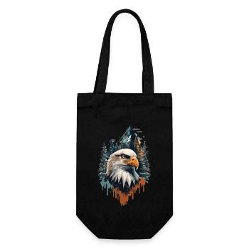 La nature à la perfection : aigles et sommets unis - Sac à bouteille - noir - Devant