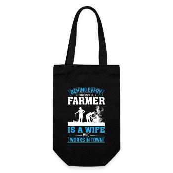 Derrière chaque agriculteur qui réussit, il y a une femme - Sac à bouteille - noir - Devant