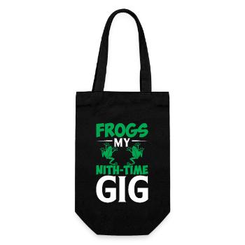 Frogs My Nith-Time Gig - Gift Bag for Bottles - black - Front
