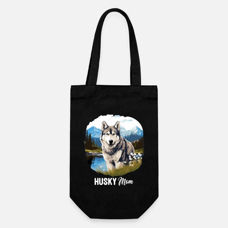 Husky - Geschenkbeutel für Flaschen - Schwarz