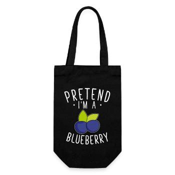 Blueberry, Fruit, Blueberry - Gift Bag for Bottles - black - Front