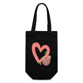 Sloth, Valentine's Day, Sloth, Sloth, Valentine - Gift Bag for Bottles - black - Front
