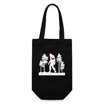 Bigfoot coeur Saint-Valentin Sasquatch amant Couple - Sac à bouteille - noir - Devant