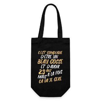 Cadeau D'anniversaire Beau gosse et d'avoir 23 ans - Sac à bouteille - noir - Devant