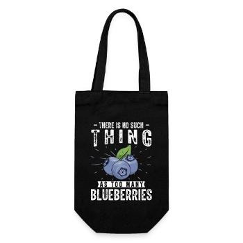 Heidelbeere Frucht Blaubeere - Geschenkbeutel für Flaschen - Schwarz - Vorne