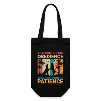 Dresseur de chiens Dressage de chiens Dressage de chiens Soins aux animaux de compagnie Pr - Sac à bouteille - noir - Devant