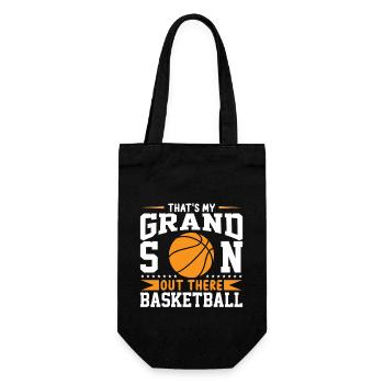 Das Ist Mein Enkel Da Draußen Beim Basketball - Geschenkbeutel für Flaschen - Schwarz - Vorne