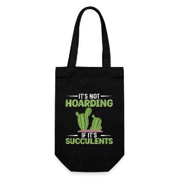 Succulents are not hoarding - Gift Bag for Bottles - black - Front