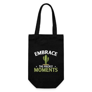 Embrace the delicate moments - Gift Bag for Bottles - black - Front