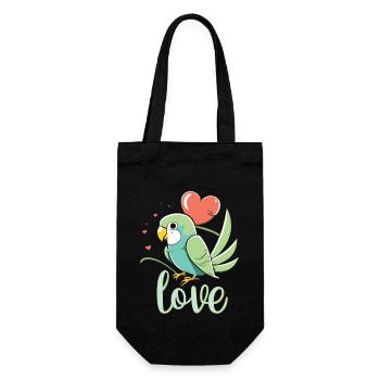 Pour les propriétaires de perruches : l’amour à l’état pur - Sac à bouteille - noir - Devant