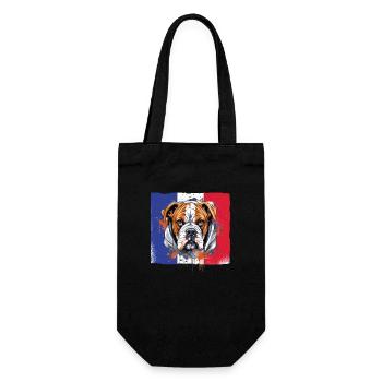 Boxer Race Chien Boxer Chiens Drapeau Français - Sac à bouteille - noir - Devant