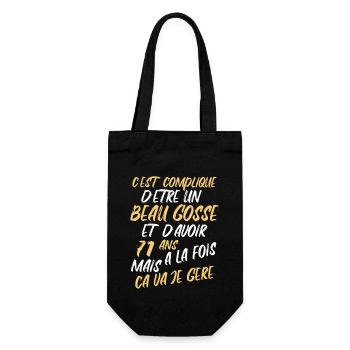 Cadeau D'anniversaire Beau gosse et d'avoir 71 ans - Sac à bouteille - noir - Devant