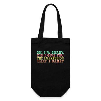 Indifference Sarcasm Different Attitude - Gift Bag for Bottles - black - Front
