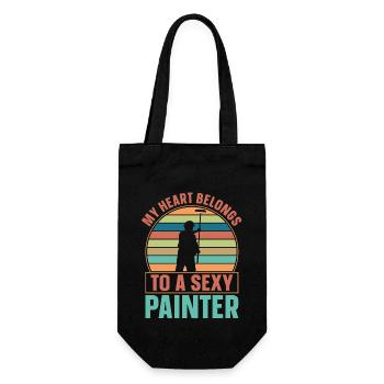 House Painter Decorator Girlfriend - Gift Bag for Bottles - black - Front