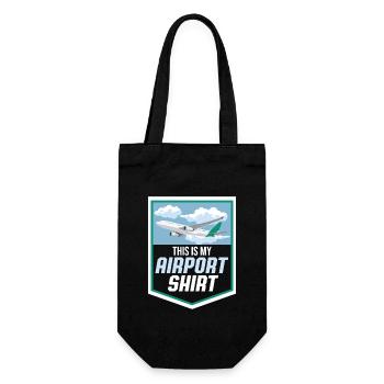 Vacation Trip This Is My Airport Shirt Traveler - Gift Bag for Bottles - black - Front