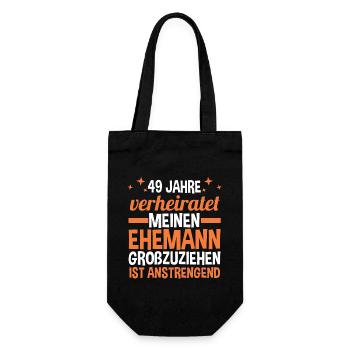 Ehe Zederne Hochzeit Seit 49 Jahren Verheiratet Ho - Geschenkbeutel für Flaschen - Schwarz - Vorne