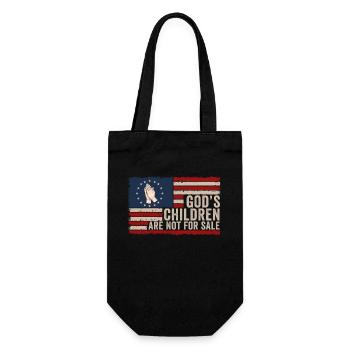 God's Children Are Not For Sale Christian Children - Gift Bag for Bottles - black - Front