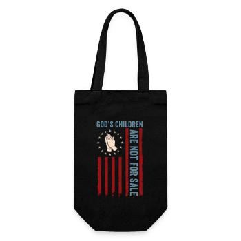 God's Children Are Not For Sale Christian Children - Gift Bag for Bottles - black - Front