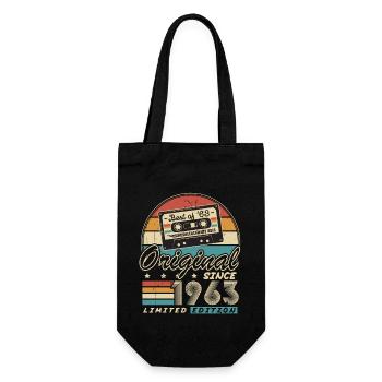 Original Since 1963 Vintage Gift Birthday - Gift Bag for Bottles - black - Front