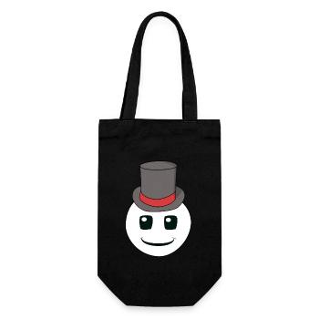 Friendly Cute Emotions Feelings Face Hat - Gift Bag for Bottles - black - Front