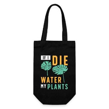 Monstera Si Je Meurs Arrosez Mes Plantes Plantes De Balcon - Sac à bouteille - noir - Devant