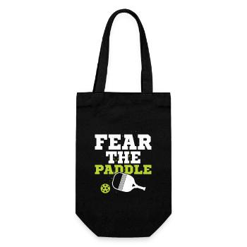 Fear The Paddle Player Pickleball - Gift Bag for Bottles - black - Front