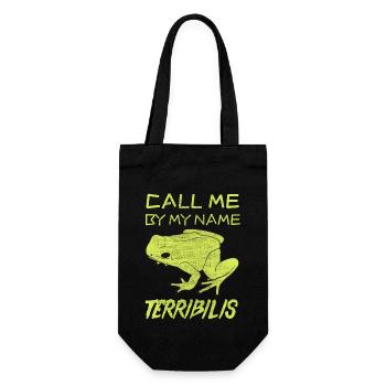 Pfeilgiftfrosch Phyllobates terribilis #3038 - Geschenkbeutel für Flaschen - Schwarz - Vorne