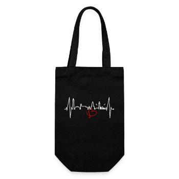 Sylt Skyline North Sea Heartbeat North Frisia Sylter - Gift Bag for Bottles - black - Front