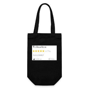 Weihnachten... lasst uns betrinken! - Geschenkbeutel für Flaschen - Schwarz - Vorne