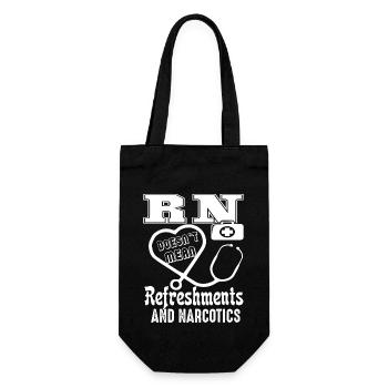 Registered Nurse Doesn't Mean Refreshment - Gift Bag for Bottles - black - Front